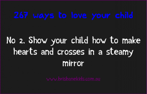 steamy mirror with kids