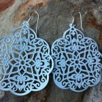 silver earrings